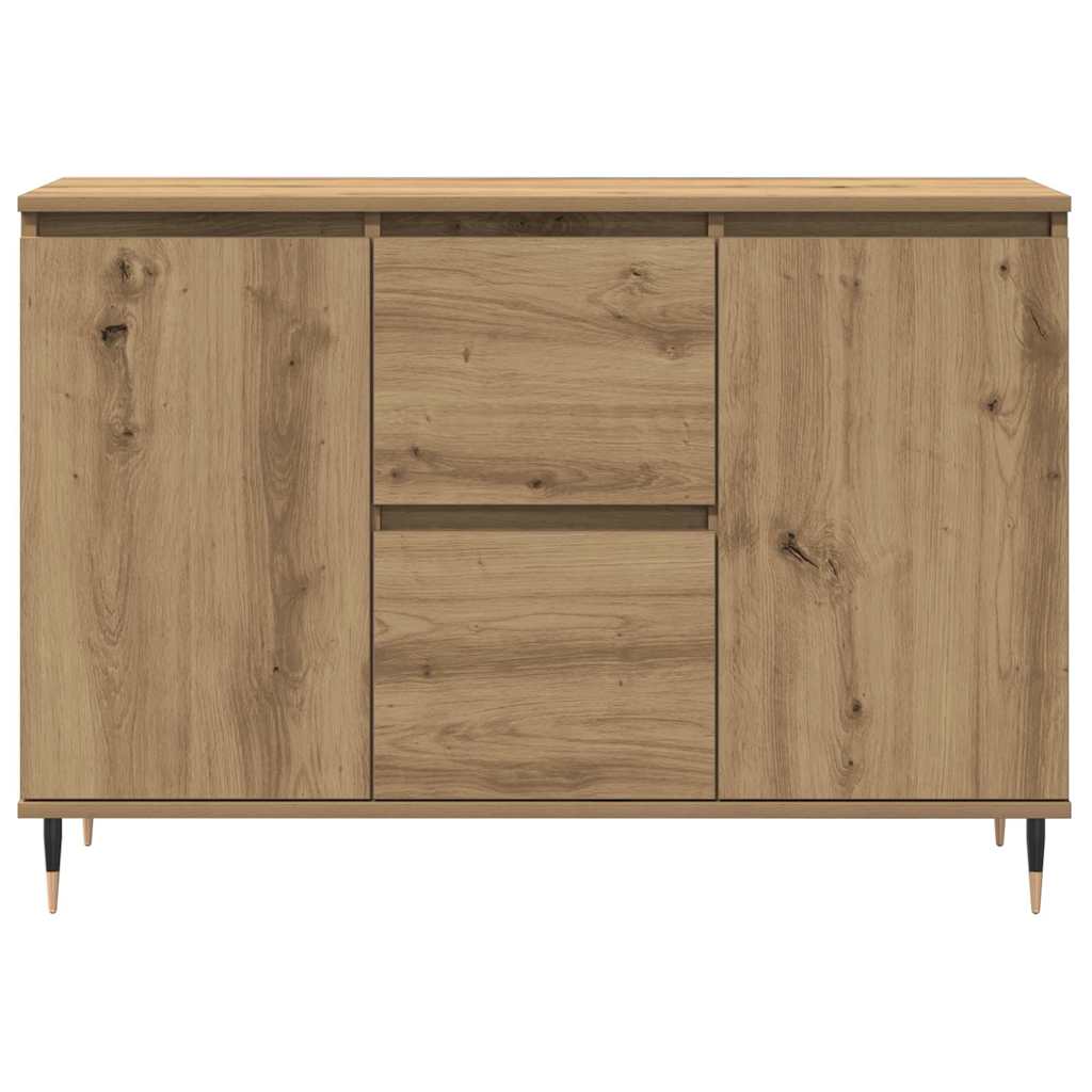 Credenza con cassetto rovere artigianale 101.5 x 35 x 70 cm 862146