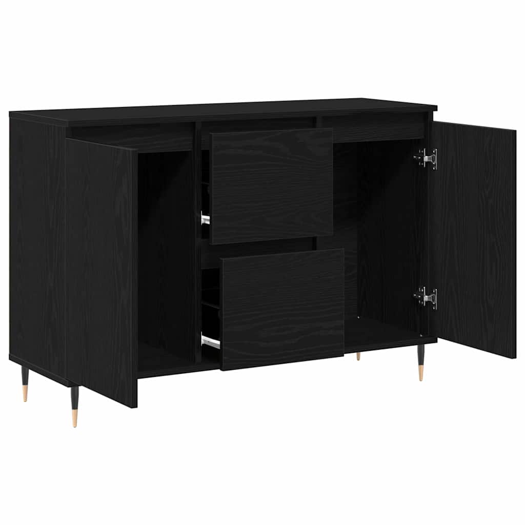 Credenza Rovere nero 101.5 x 35 x 70 cm Legno multistrato 862147