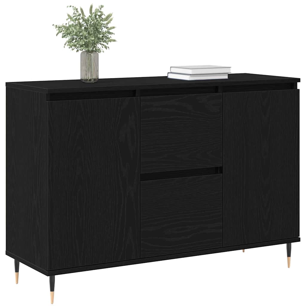 Credenza Rovere nero 101.5 x 35 x 70 cm Legno multistrato 862147