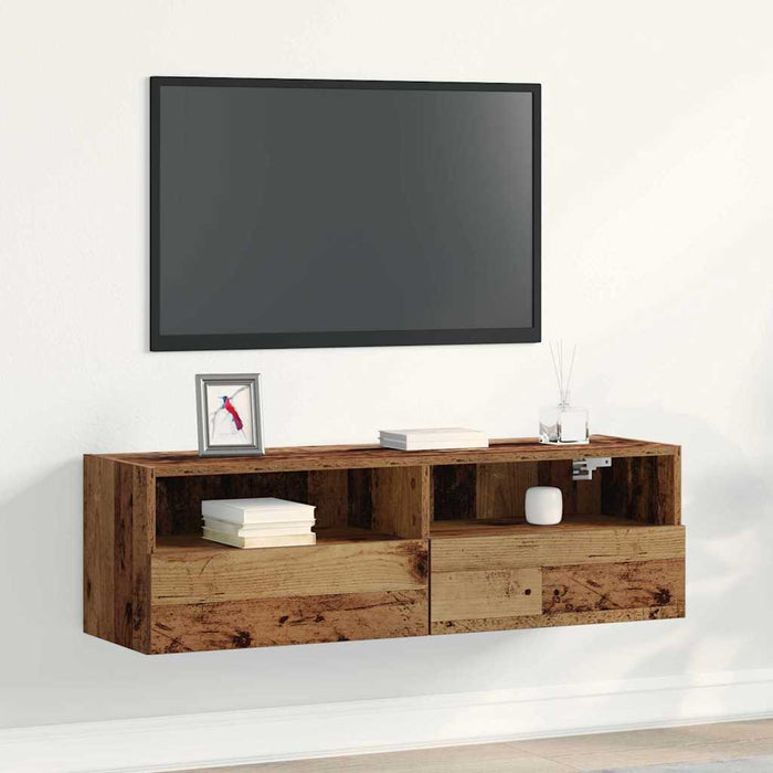 Mobile TV da parete-Mobile TV a Muro-Credenza TV Legno vecchio 100 x 30 x 30 cm