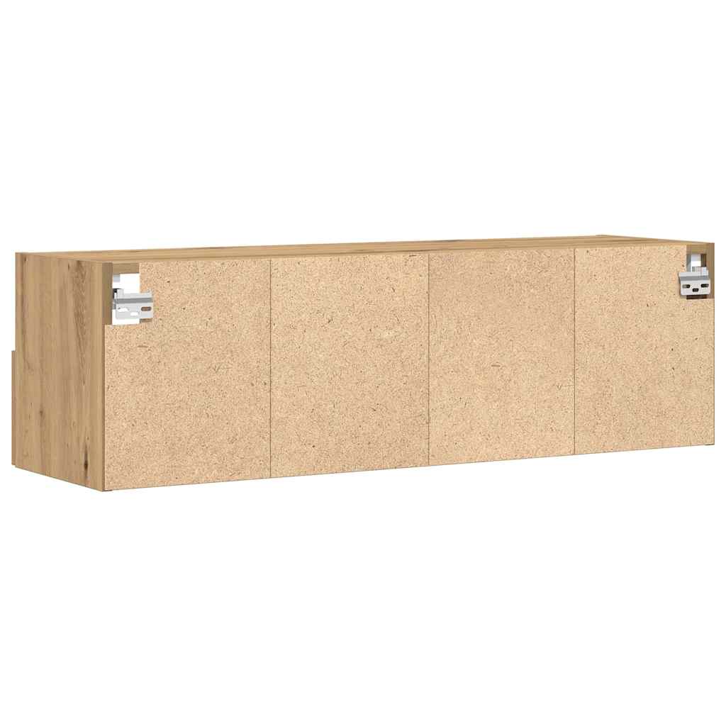 Mobile TV da parete-Mobile TV a Muro-Credenza TV rovere artigianale 100 x 30 x 30 cm
