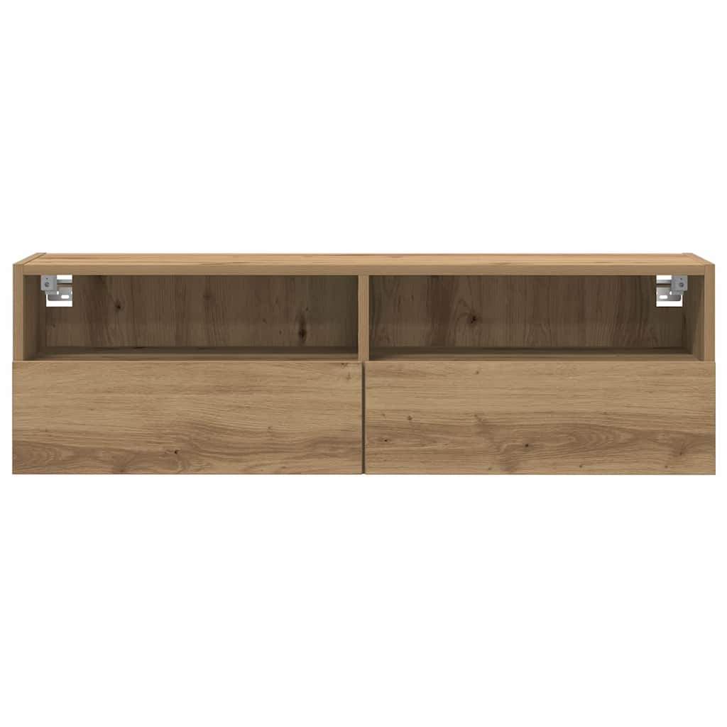 Mobile TV da parete-Mobile TV a Muro-Credenza TV rovere artigianale 100 x 30 x 30 cm