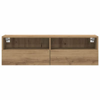 Mobile TV da parete-Mobile TV a Muro-Credenza TV rovere artigianale 100 x 30 x 30 cm