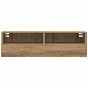 Mobile TV da parete-Mobile TV a Muro-Credenza TV rovere artigianale 100 x 30 x 30 cm