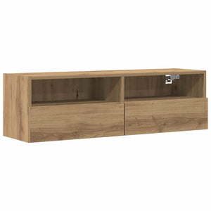 Mobile TV da parete 2 pz-Set di 2 Mobile TV a Muro-Credenza TV rovere artigianale 100 x 30 x 30 cm