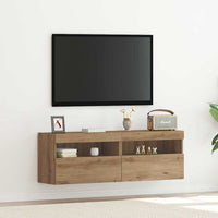 Mobile TV da parete 2 pz-Set di 2 Mobile TV a Muro-Credenza TV rovere artigianale 60 x 30 x 40 cm