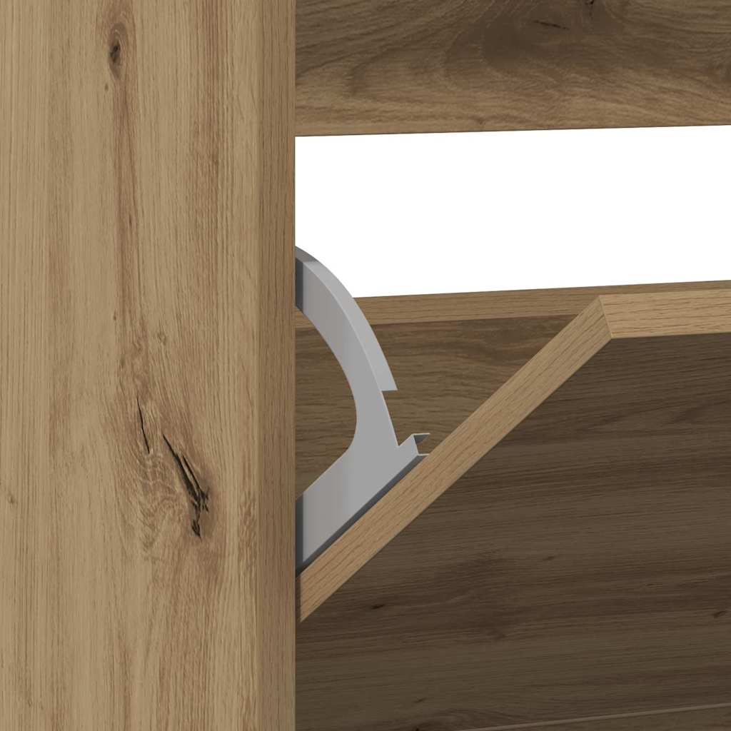 Armadio per Scarpe con porta Rovere fumo 80 x 21 x 87.5 cm 862215