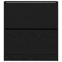 Armadio per Scarpe con porta Rovere nero 80 x 21 x 87.5 cm 862216