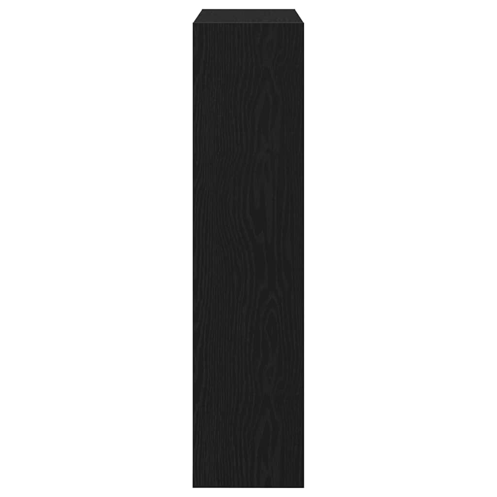 Armadio per Scarpe con porta Rovere nero 80 x 21 x 87.5 cm 862216