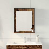 Specchio da bagno con lo scaffale Legno vecchio 50 x 12 x 60 cm 862220