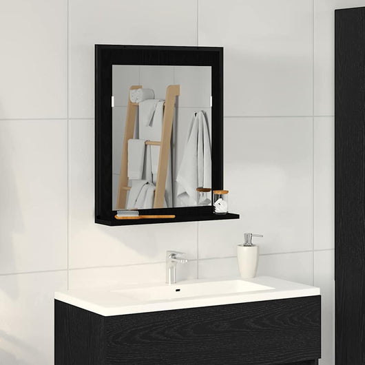 Specchio da bagno Rovere nero 50 x 12 x 60 cm Legno multistrato 862222
