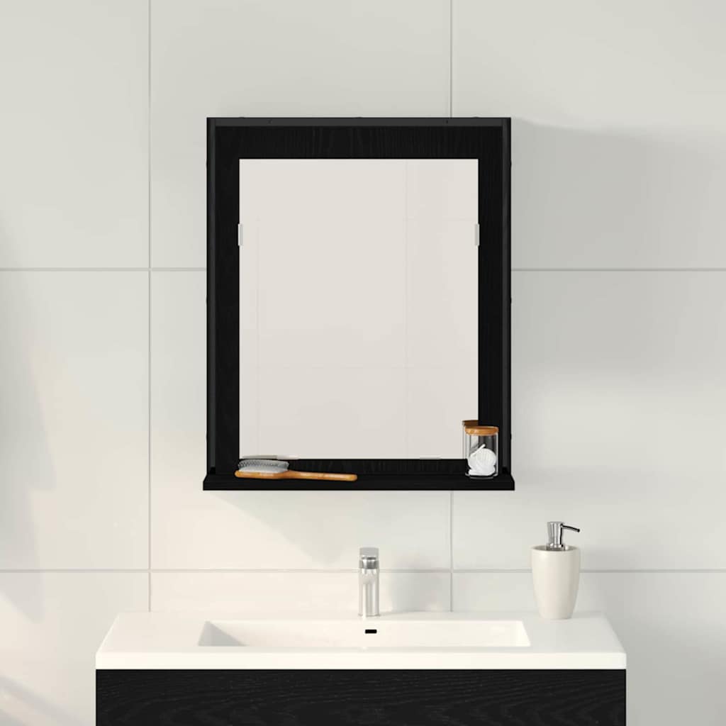 Specchio da bagno Rovere nero 50 x 12 x 60 cm Legno multistrato 862222