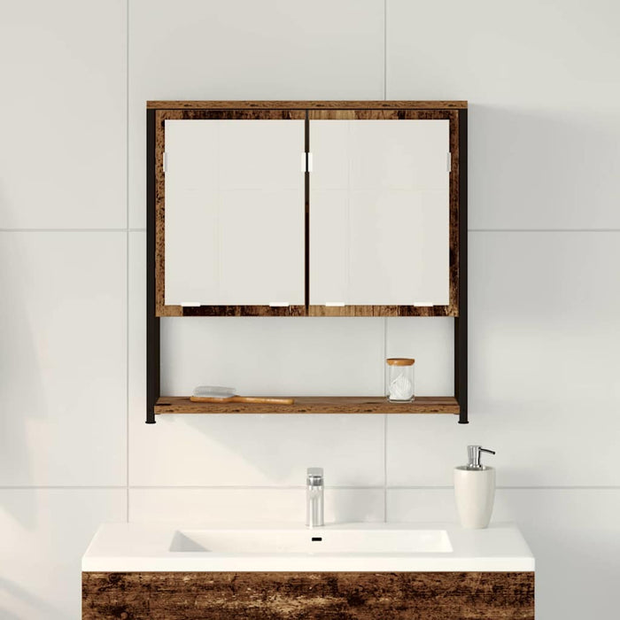 Armadietto da bagno con specchio Legno vecchio 60 x 16 x 60 cm 862223