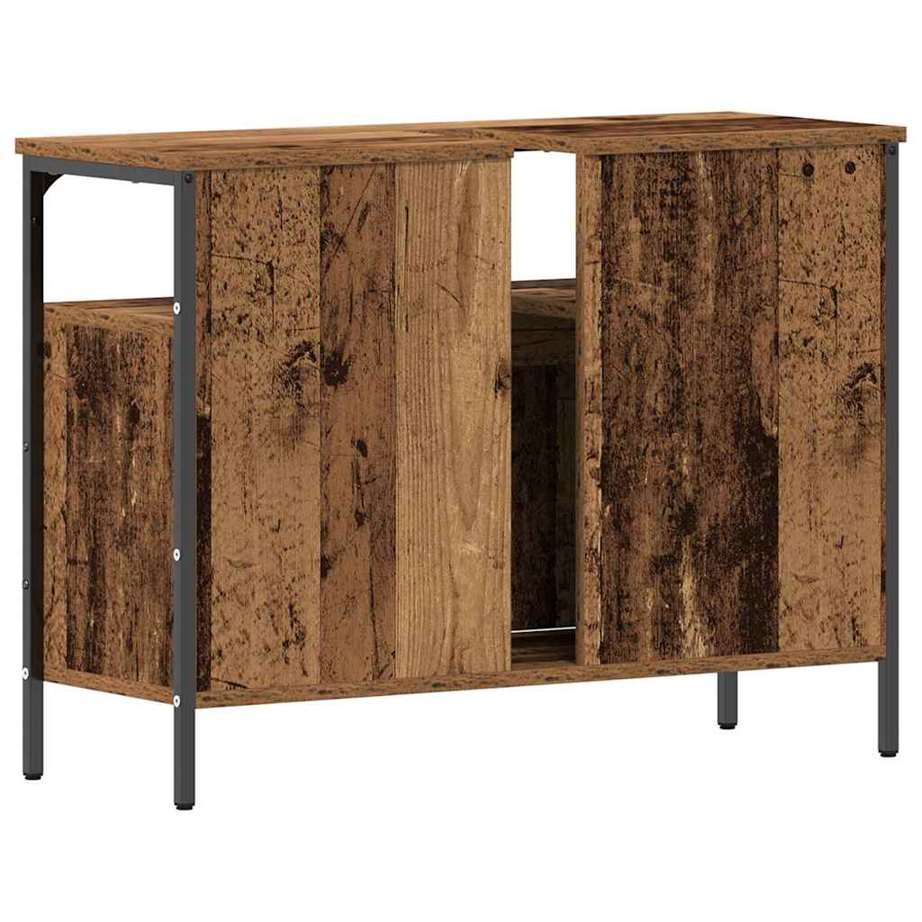 Mobile sottolavabo con porta Legno vecchio 80 x 30 x 60 cm 862235