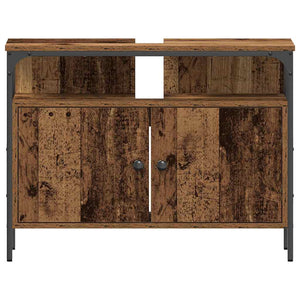 Armadio per Lavabo da Bagno-Armadietto da bagno-Mobiletto da bagno Legno vecchio 80 x 30 x 60 cm