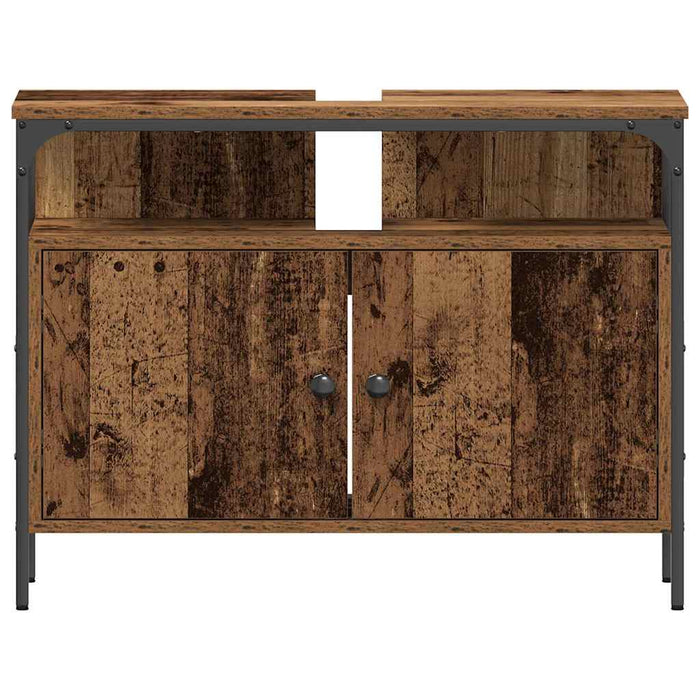 Mobile sottolavabo con porta Legno vecchio 80 x 30 x 60 cm 862235