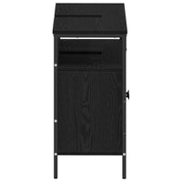 Armadio per Lavabo da Bagno-Armadietto da bagno-Mobiletto da bagno Rovere nero 80 x 30 x 60 cm 107540