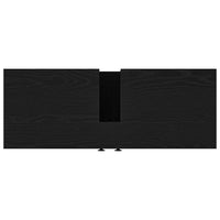 Mobile sottolavabo con lo scaffale Rovere nero 80 x 30 x 60 cm 862237