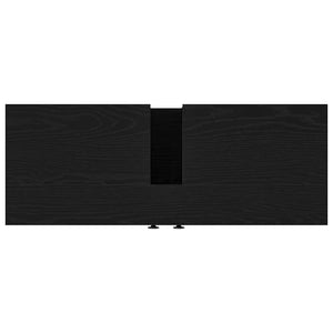 Mobile sottolavabo con lo scaffale Rovere nero 80 x 30 x 60 cm 862237