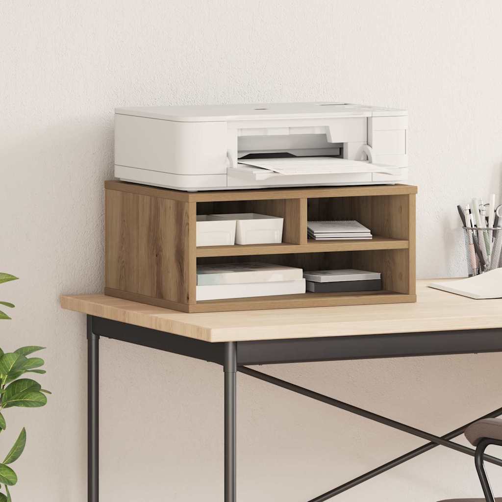 Supporto per Stampante Rovere Artigianale 49x40x22,5 cm Legno Ingegnerizzato 862271