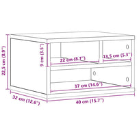 Supporto per Stampante Rovere nero 40 x 32 x 22.5 cm 862275