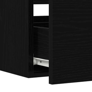 Set di Mobili per Bagno 2 pcs Rovere Nero 80 x 38.5 x 45 cm 863137