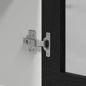 Armadietto di vetro appeso Rovere nero 80 x 31 x 60 cm 863147