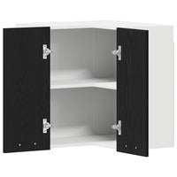 Armadietto angolare appeso Rovere nero 57 x 57 x 60 cm 863148