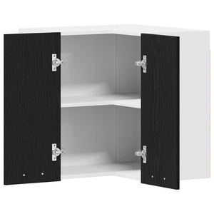 Armadietto angolare appeso Rovere nero 57 x 57 x 60 cm 863148