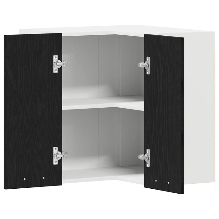 Armadietto angolare appeso Rovere nero 57 x 57 x 60 cm 863148