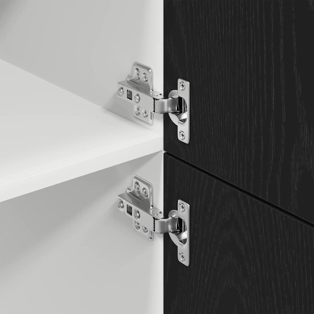 Armadietto per frigorifero Rovere nero 60 x 57 x 207 cm 863149