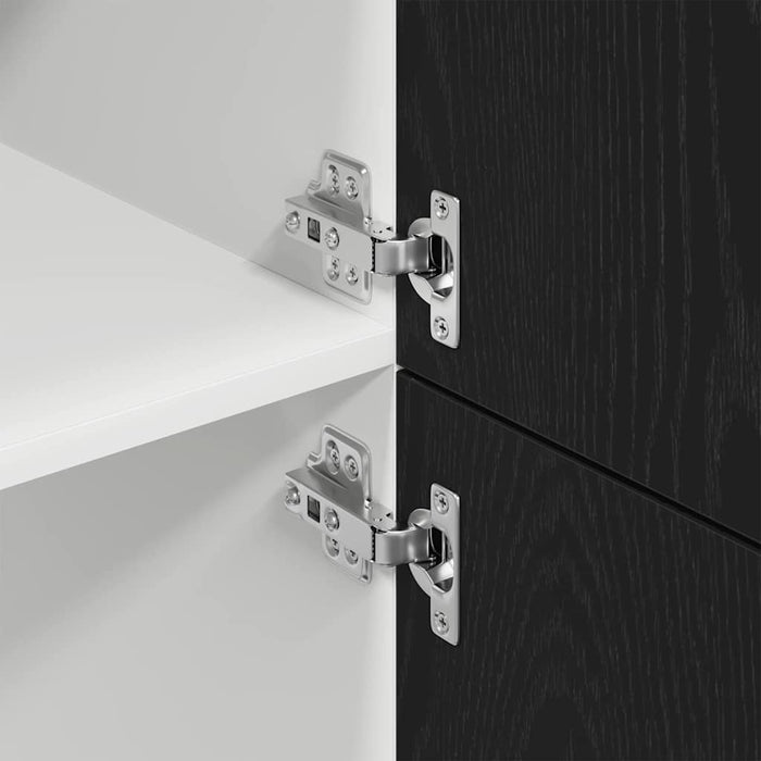 Armadietto per frigorifero Rovere nero 60 x 57 x 207 cm 863149