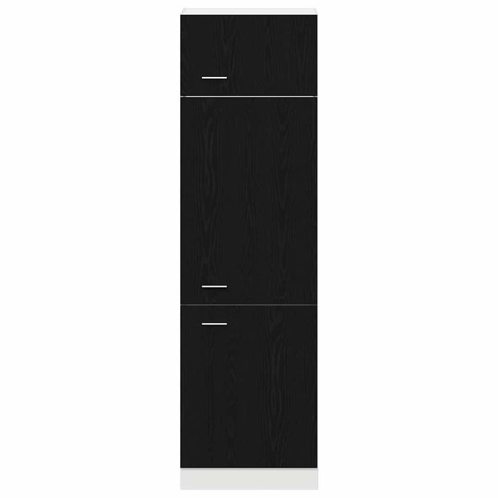 Armadietto per frigorifero Rovere nero 60 x 57 x 207 cm 863149
