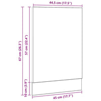 Pannello Lavastoviglie “Lyon” Rovere Nero 45x1,5x67 cm 863150