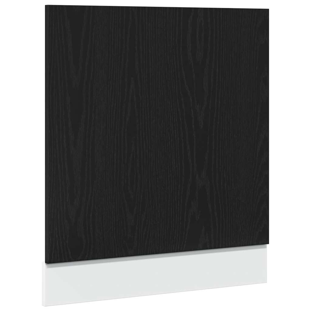 Pannello Lavastoviglie Rovere Nero 60x1,5x67 cm in Truciolato 863151