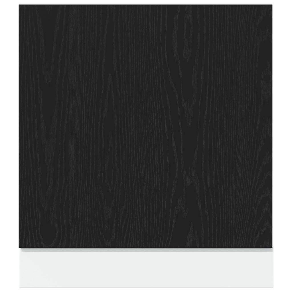 Pannello Lavastoviglie Rovere Nero 60x1,5x67 cm in Truciolato 863151