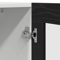 Armadietto di vetro appeso Riga Rovere nero 60 x 31 x 60 cm 863152