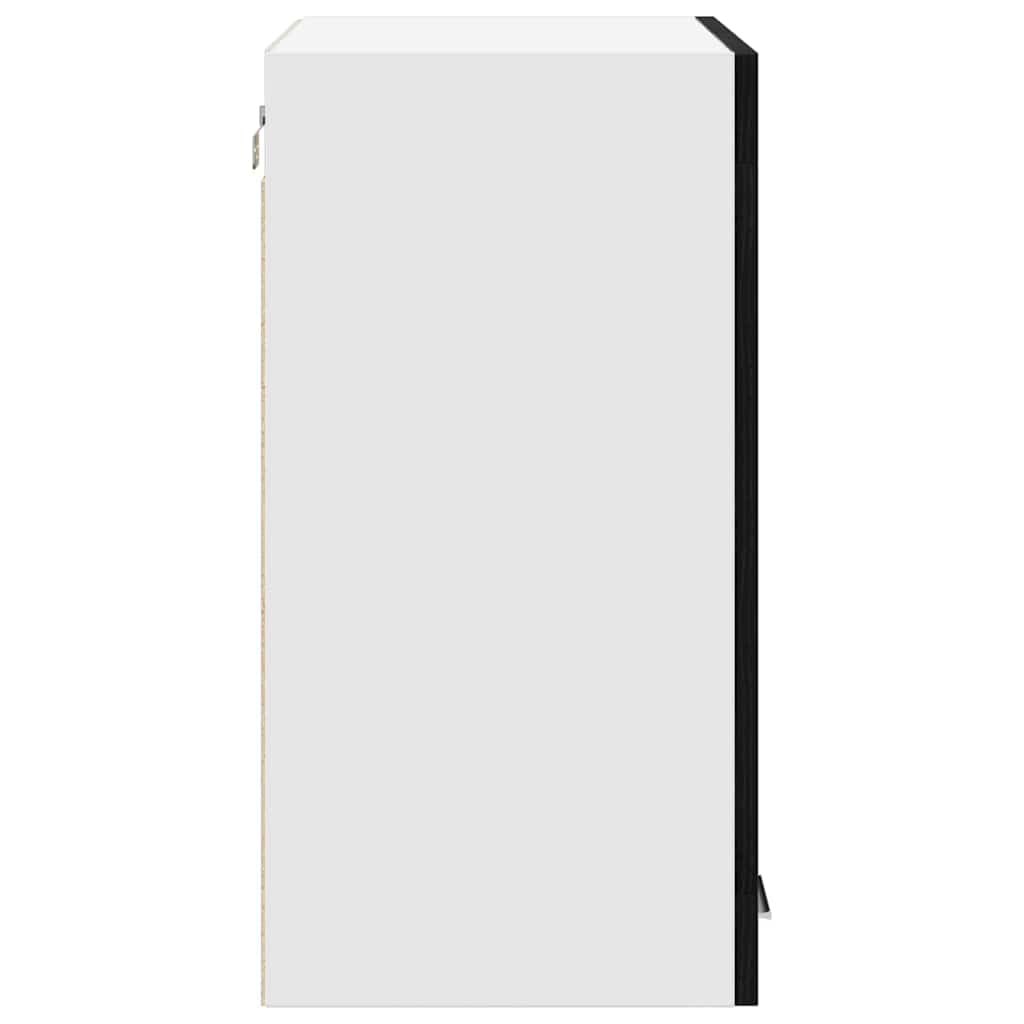 Armadietto di vetro appeso Riga Rovere nero 60 x 31 x 60 cm 863152