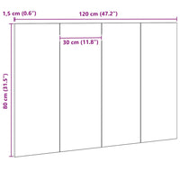 Testiera del letto con testiera Rovere Nero Legno multistrato 863157