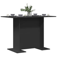 Tavolo da pranzo Nero 110 x 60 x 75 cm Legno multistrato 863161