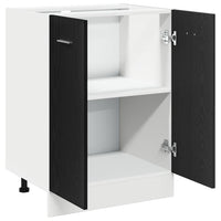 Mobile Base Rovere Nero 60x46x81,5 cm Legno Ingegnerizzato 863216