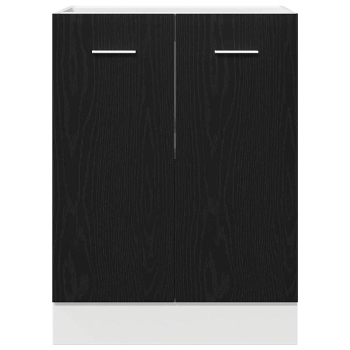 Mobile Base Rovere Nero 60x46x81,5 cm Legno Ingegnerizzato 863216