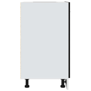 Mobile Base Rovere Nero 60x46x81,5 cm Legno Ingegnerizzato 863216