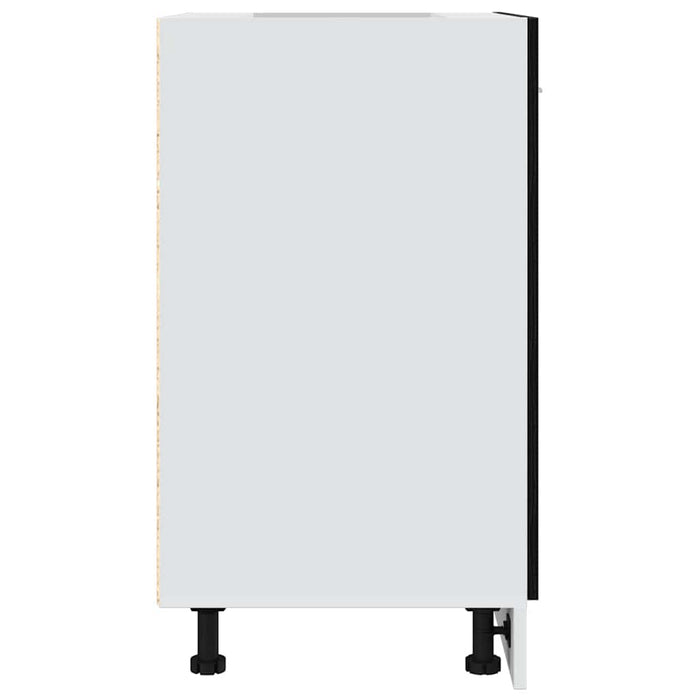 Mobile Base Rovere Nero 60x46x81,5 cm Legno Ingegnerizzato 863216