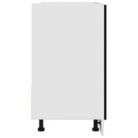 Mobile Sotto Lavello Rovere Nero 80x46x81,5 cm Legno Ingegnerizzato 863227