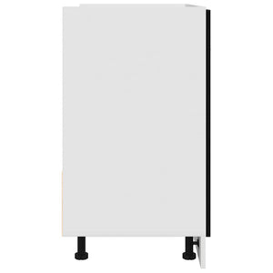 Mobile Sotto Lavello-Armadietto da bagno Rovere Nero 80x46x81,5 cm Legno Ingegnerizzato