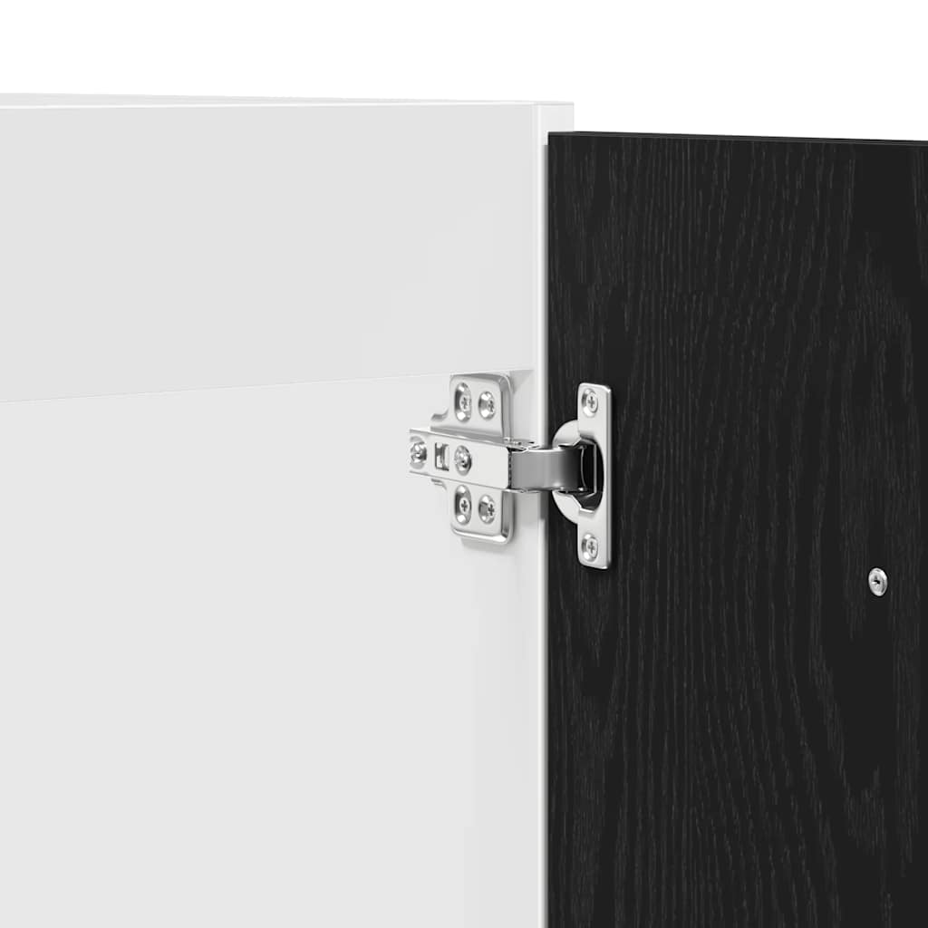 Mobile Sotto Lavello Rovere Nero 80x46x81,5 cm Legno Ingegnerizzato 863227