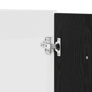 Mobile Sotto Lavello Rovere Nero 80x46x81,5 cm Legno Ingegnerizzato 863227