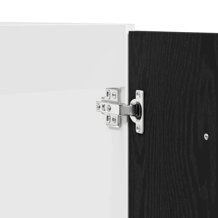 Mobile Sotto Lavello Rovere Nero 80x46x81,5 cm Legno Ingegnerizzato 863227