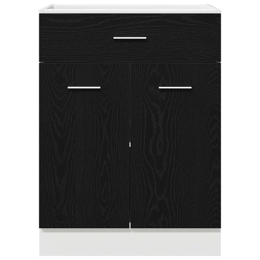 Armadio Base con Cassetto Rovere nero 60 x 46 x 81.5 cm 863267